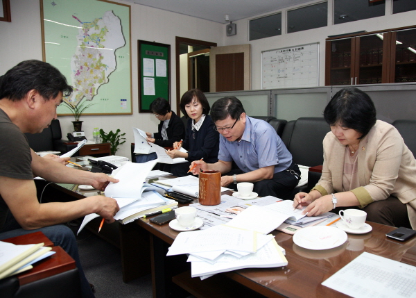 제226회 정례회 행정사무감사 준비 모습