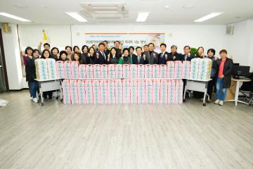 구산동지역사회보장협의체 설맞이 떡국떡 나눔 행사 주요 사진 공유 드립니다.